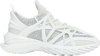 Jimmy Choo London 2024 Cosmos white crystal round toe lace up sneakers EU39