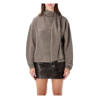 The Garment Volmer Sjaalknit - Dames - Truien - Bruin - Maat: XS Wol