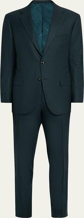 Kiton Mens Virgin Wool Modern-Fit Suit