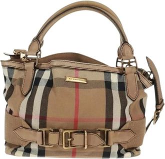 Burberry Pre-owned Handbags, female, Beige, Size: ONE SIZE Pre-owned Brecon convertible tote