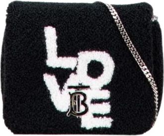 Burberry Pre-owned Lola Love Crossbody Bag - Dames - Vintage Schoudertas - Zwart - ONE Size - Katoen - Vintage