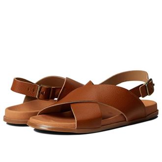 Eric Michael Womens Eric Michael Apollo Sandals -6 Brown Leather Ankle Strap ZAP1077