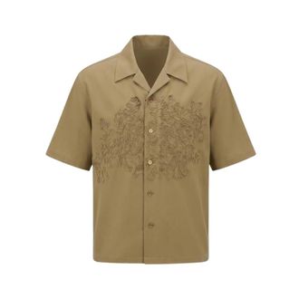 Issey Miyake Embroidery Press Shirt - male - Issey Miyake - Short Sleeve Shirts - Green - XL - Shirts