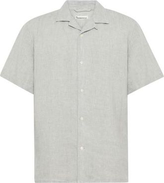 Knowledge Cotton Apparel Box S/S Linen Shirt Hemd f&uuml;r Herren | grau