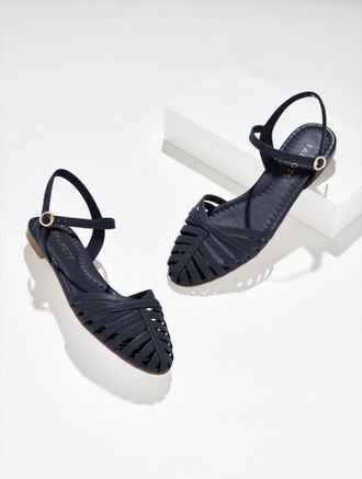 Talbots Ansly Nappa Fisherman Flats - Blue - 10 1/2 M Talbots