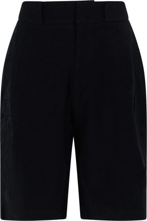 Ymc You Must Create Neutrals Carax Flat Front Cotton-Linen Shorts