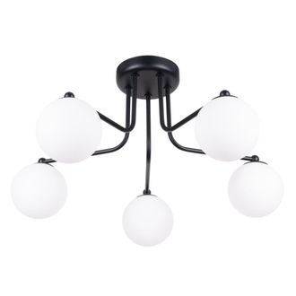 Sollux Lighting L&aacute;mpara de ara&ntilde;a negro/blanco acero/vidrio alt. 58 cm