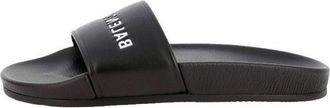 Balenciaga (WMNS) Balenciaga Pool Slides Black White 517226WAL001006