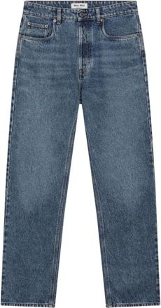 Miu Miu Jeans de Pierna Recta - Jeans - Mujer - Azul - W27