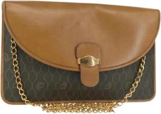Dior Pre-owned Vintage Honingraat Canvas Schoudertas - Dames - Vintage Schoudertas - Bruin - ONE Size - Leer - Vintage