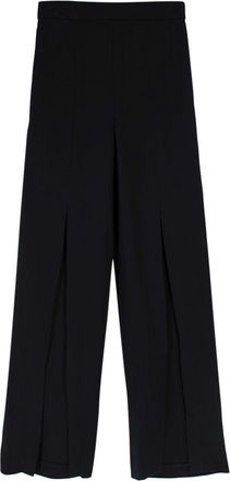 Cushnie et Ochs Black High Waisted Front Slit Silk Trousers Size XS