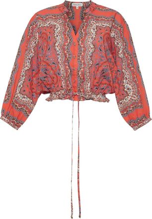 Cara Cara Perrin blouse met paisley-print - Oranje