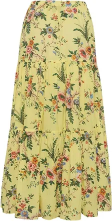 Cara Cara Rok met bloemenprint - Geel