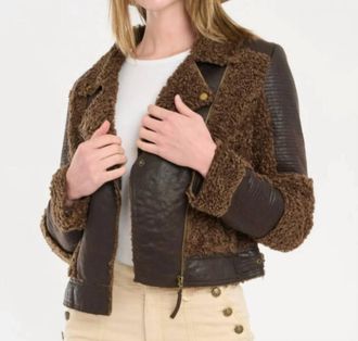 MARRAKECH Gian Shearling Jacket In Dark Roast