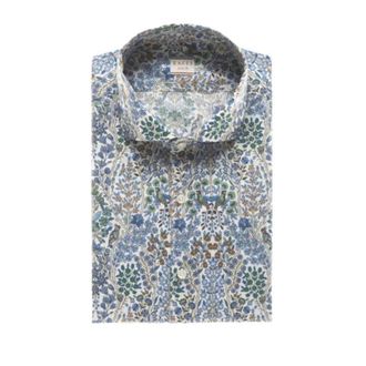 Xacus Shirt in Liberty of London Print - Heren - Casual Overhemden - Veelkleurig - XL - Katoen - Overhemden