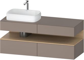 Duravit Qatego Consola Mueble Bajo Lavabo, 2 Extensiones, 2 - Duravit