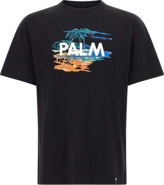 Palm Angels Black Crew Neck T-Shirt