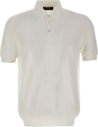 Gran Sasso Tops, Heren, Wit, L, Katoen, Polo Shirt