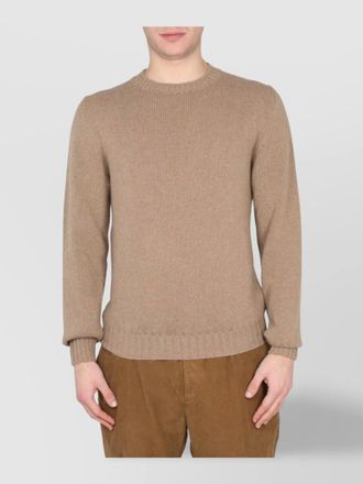 Pantaloni Torino ribbed wool angora choker jumper
