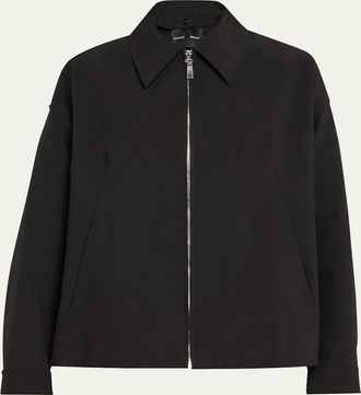Proenza Schouler Sibyl Zip Front Stretch Nylon Jacket