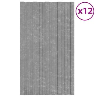 Berkfield Home Roof Panels 12 pcs Galvanised Steel Silver 80x45 cm