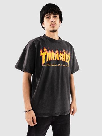 Thrasher Flame Vintage T-Shirt zwart