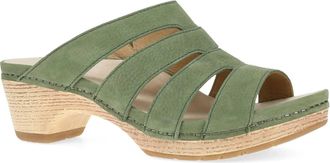 Dansko Womens Lyndi Milled Nubuck Sandal In Jade