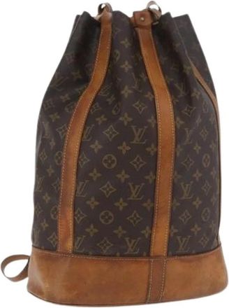 Louis Vuitton Pre-owned Monogram Canvas Bucket Bag - Dames - Vintage Tas - Bruin - ONE Size - Leer - Vintage