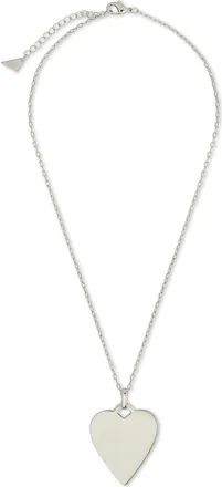 Sterling Forever Rita Polished Heart Statement Necklace in Silver at Nordstrom