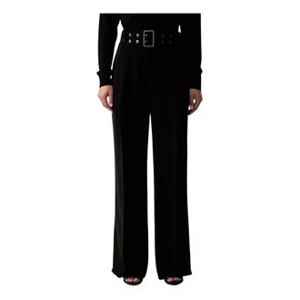 Trussardi Broeken, Dames, Zwart, L, Wijde broek