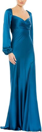 Mac Duggal Long-Sleeve Fitted Formal Dress