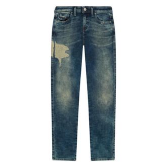 Diesel Straight Jeans, female, Blue, Size: W23 Dark Blue Jeans Worn Effect