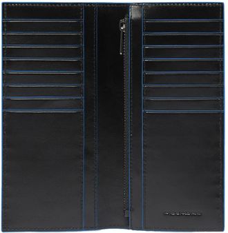 Piquadro Grote verticale portemonnee - Heren - Portefeuilles - Zwart - ONE Size - Leer - Accessoires