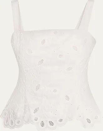 SIMKHAI Delaney Embroidered Bustier Top