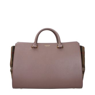 Burberry Grijze Leren Handtas