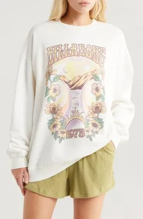 Billabong Oversize Ride in Crew Fleece Sweatshirt in Stencil Wash at Nordstrom Rack, Size X-Small