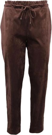 D.exterior Eco Su&egrave;de Joggingbroek - Dames - Sweatpants - Bruin - 2XS - Su&egrave;de - Broeken