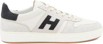 Hogan Grand Central Perforated Sneakers - Heren - Sneakers - Wit - 40 1/2 EU - Leer - Schoenen