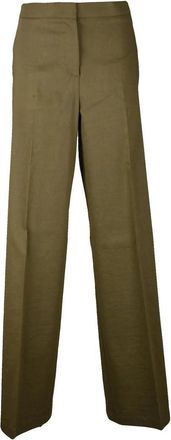 Pinko Linen Stretch Trousers - Military Green