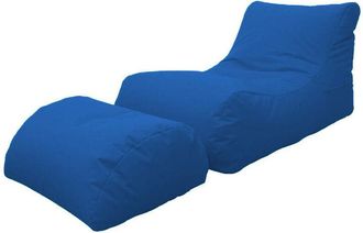 Dmora Talamo Italia - Dmora Chaise Longue De Salon Moderne, Made In Italy, Fauteuil Avec Repose-pieds En Nylon, Pouf Rembourr&eacute; Pour Chambre, 120x80h60 Cm, C