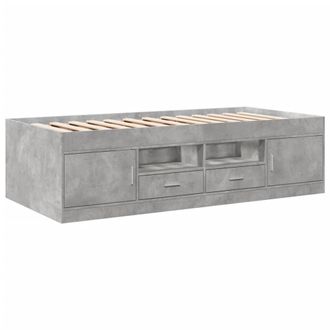 Berkfield Home Versatile Daybed with Drawers without Mattress Concrete Grey 90x200 cm