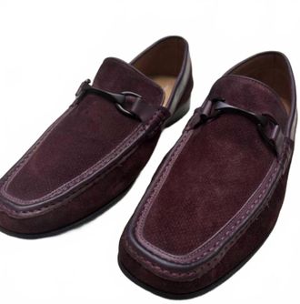Donald J Pliner Mens Dannie02 Suede Bit Loafers In Oxblood Rd