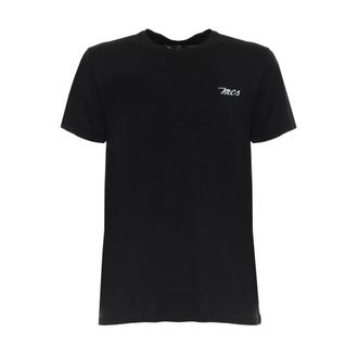 MCS T-Shirts, male, Black, Size: 2XL Solid Cotton Logo Tee