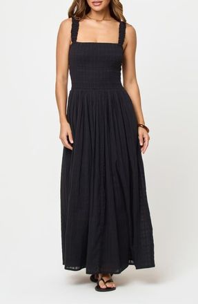 L*Space Wren Cotton Maxi Cover-Up Dress in Black at Nordstrom, Size X-Large