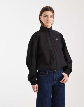 Fred Perry Giacca con zip nera con logo-Nero