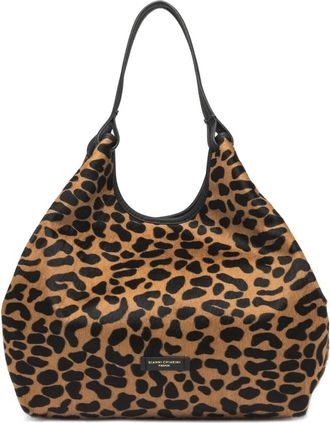 Gianni Chiarini Leo Print Crossbody Schoudertas - Dames - Shoppers - Veelkleurig - ONE Size - Leer - Tassen
