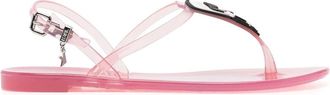 Karl Lagerfeld Ikonik Karl flat sandals - women - Rubber/Rubber/Rubber - 40 - Pink
