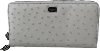 Dolce & Gabbana Tweedehands leren portemonnees - Dames - Vintage Accessoires - Grijs - ONE Size - Leer - Vintage