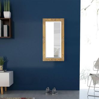 Berkfield Home Wall Mirror Baroque Style 100x50 cm Gold
