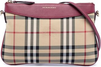 Burberry Pre-owned Burberry Haymarket Check Nylon Peyton Crossbody Ladies JWOLKQ234TH6RZWM